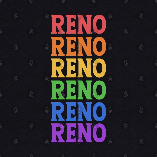 RENO COLORFUL TYPOGRAPHT by OlkiaArt